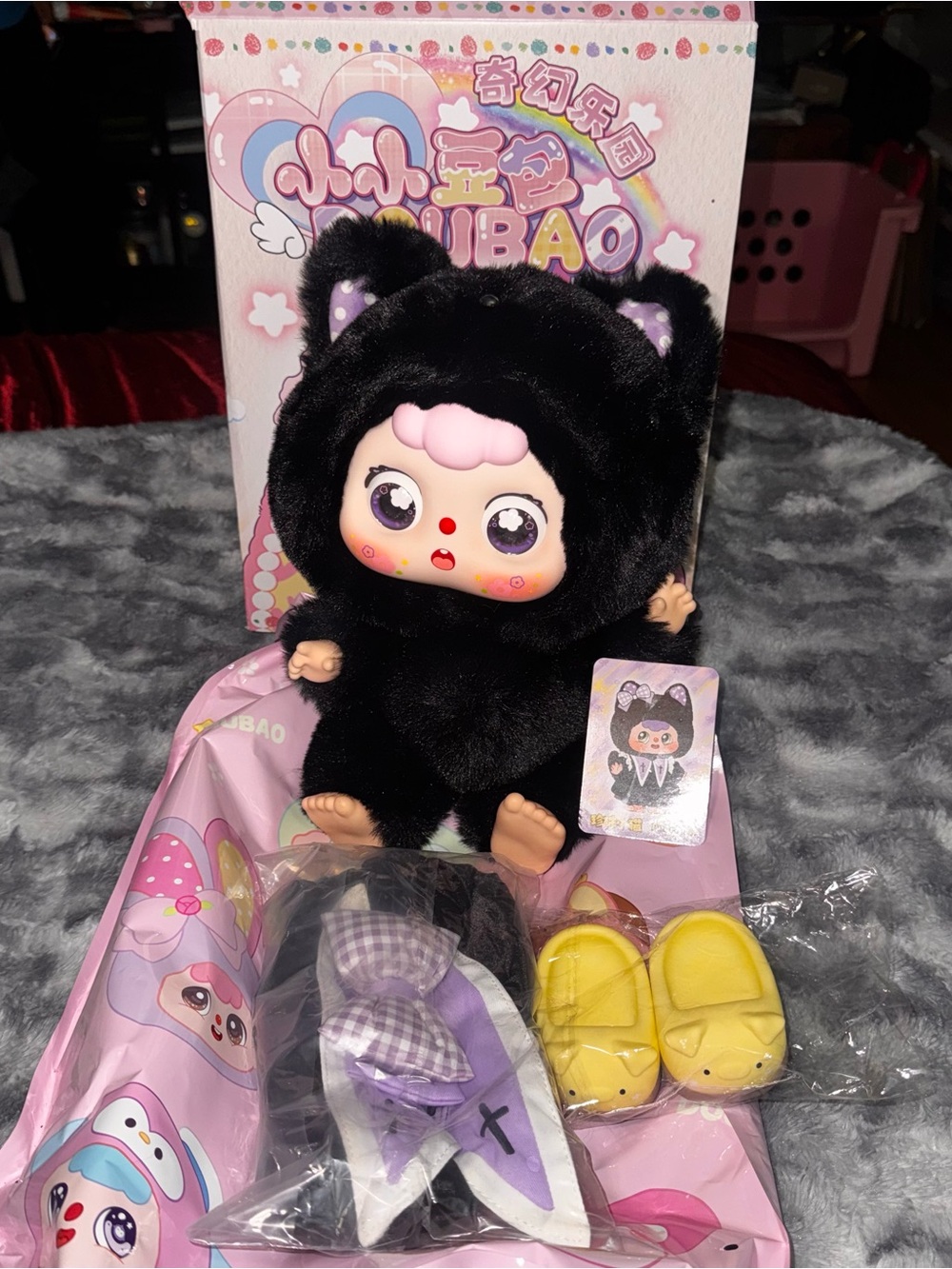 Rare 400% Black Cat DOUBAO Plush Doll-Fantasy Paradise Series V2- NIB- confirmed